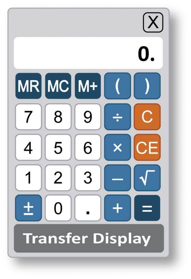 Popup 4-function calc for DV.