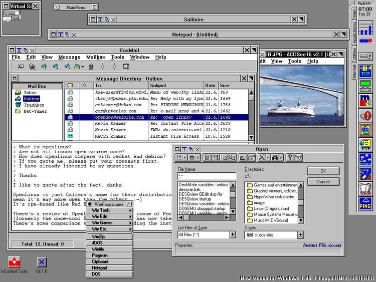 Notes on using DESQview and Windows 3.0.