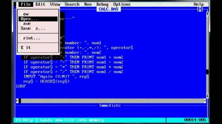 QuickBASIC source code for an input editor.