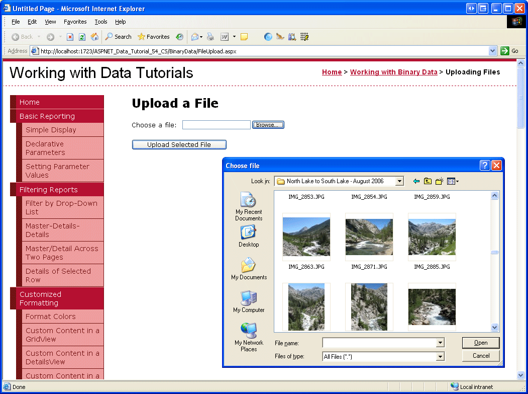 Visual Basic file to allow drag and drop capability.