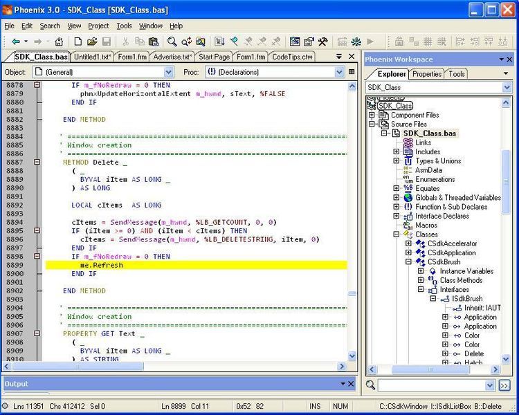 A 5000 line editor done completely in PowerBASIC. BAS file only.