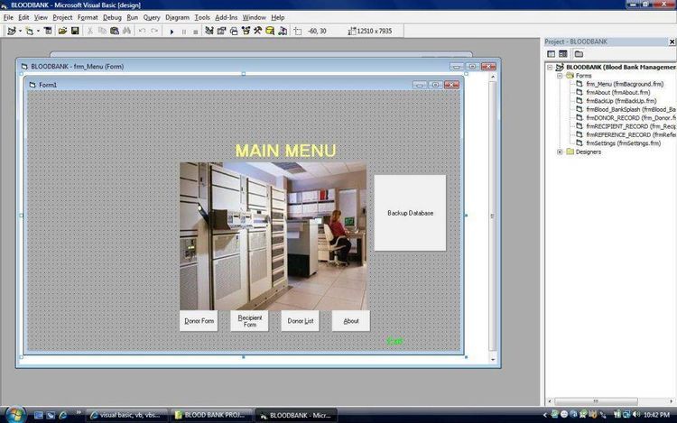 Visual Basic project manager tool.