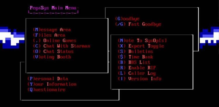 Telegard BBS mouse menus for Sysops.