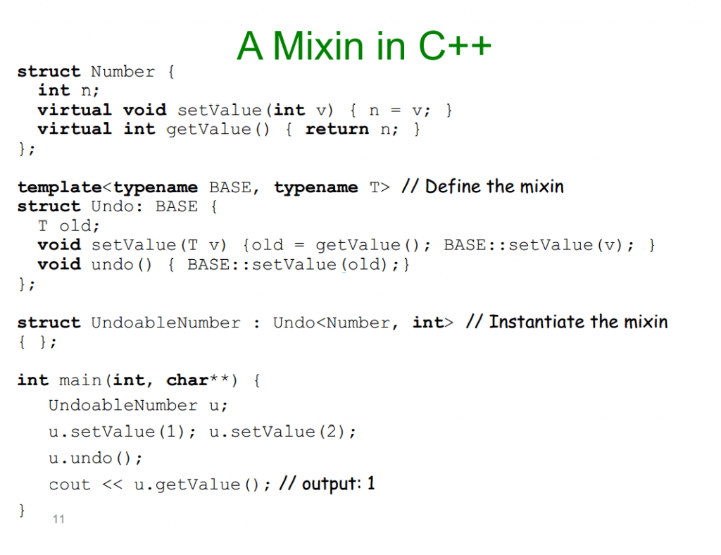 C++ class examples.