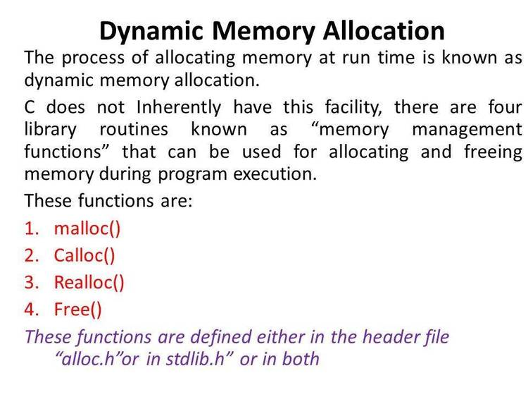 C++ memory management routines.