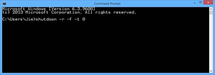 An example source for rebooting the computer from C.