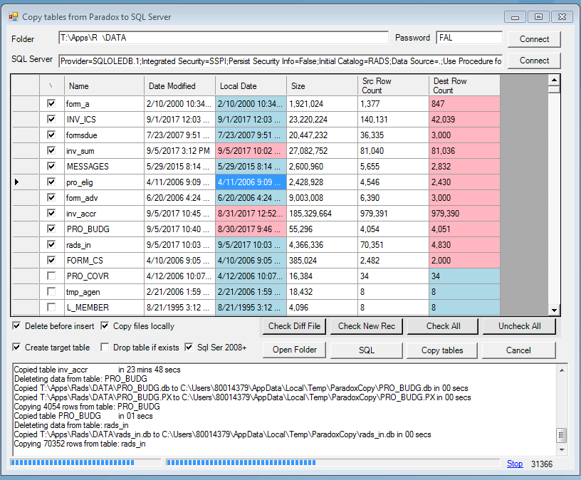 Windows viewer for Paradox tables, C++ source code only.