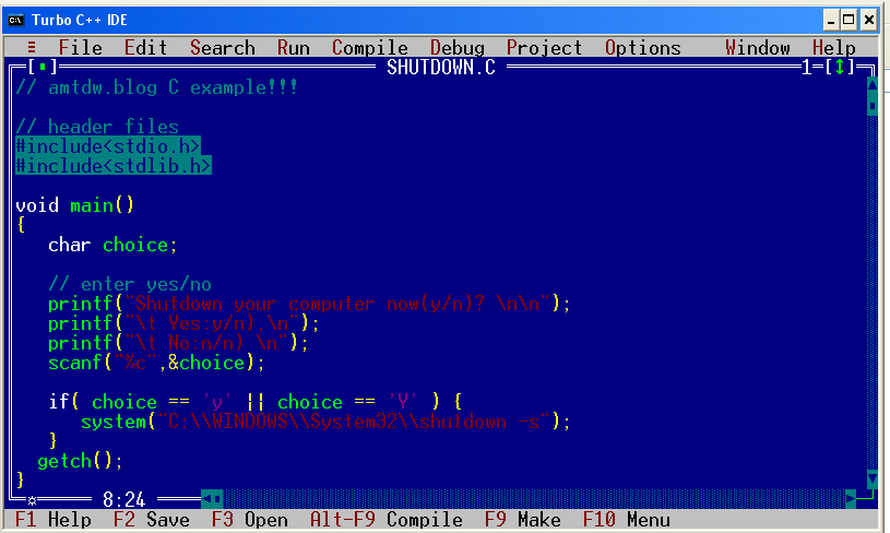 Turbo C++ Source to load PCX files, upgraded from Turbo C 2.0.