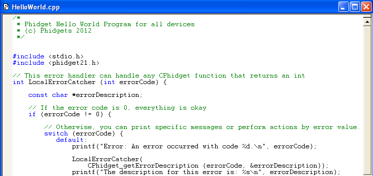 A bunch of example programs in C++.