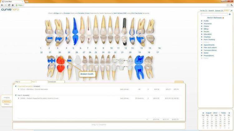 Complete office system for dentists. Demo version supports 100 patients.
