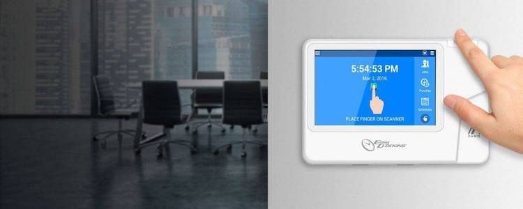 Time Clock tracks employees punching in/out and keeps track of hours worked. Many features.