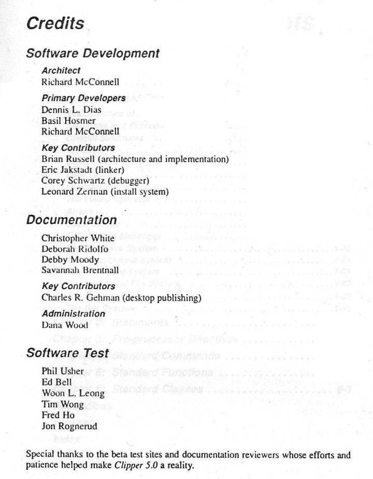 Manual for clipper autumn 1986.