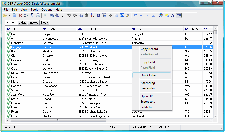 Dbase Editor is an editor to access and edit database files created by Clipper, Dbase III Plus, Dbase IV, or FoxBase+.