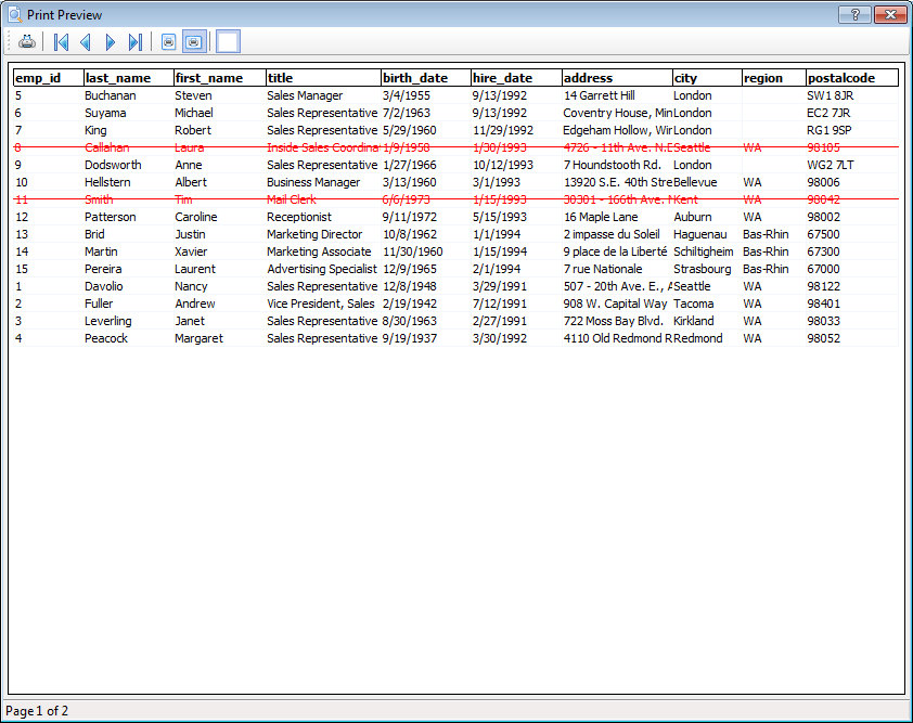 Print DBF usage in all PRG files, source included.