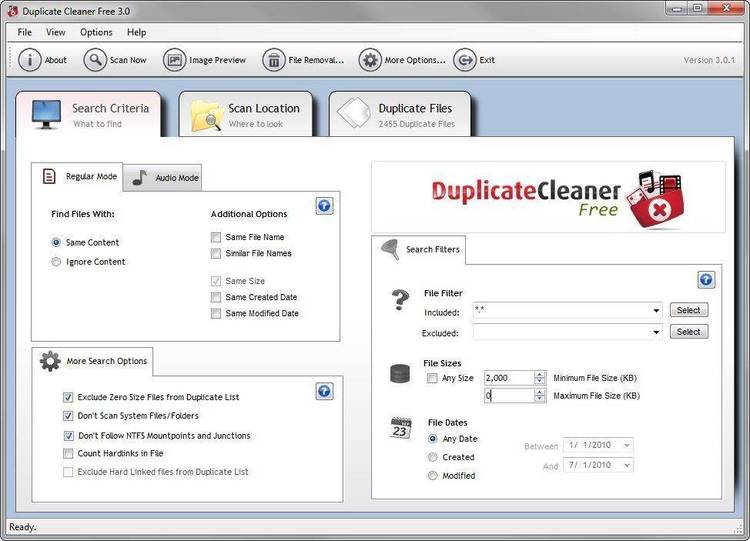Colorado Utility's HD find/delete duplicate files utility.