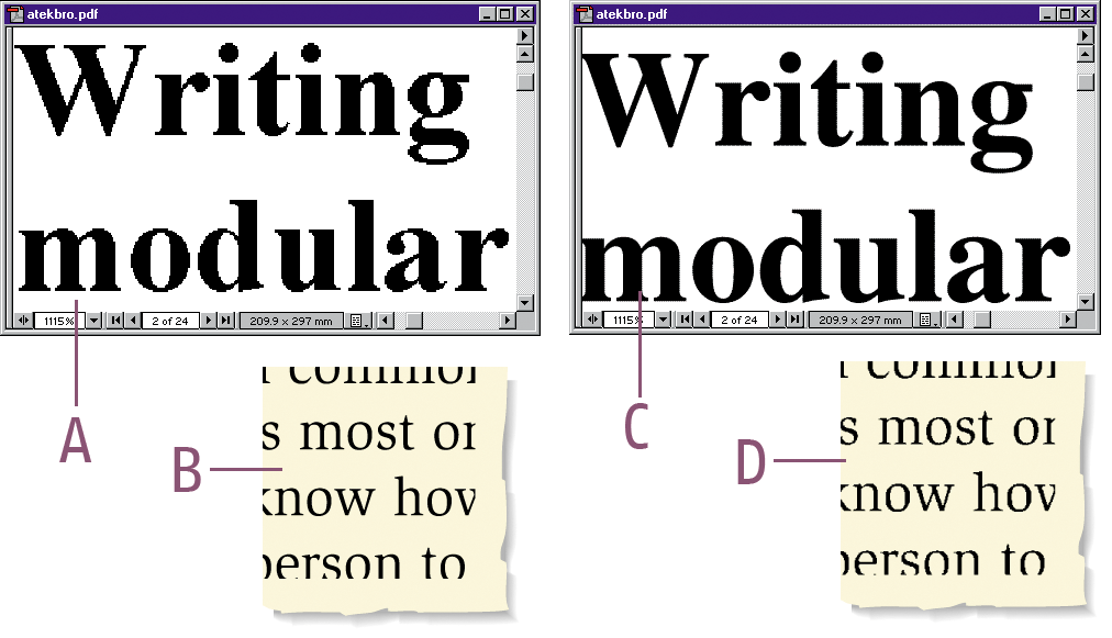 True type font.