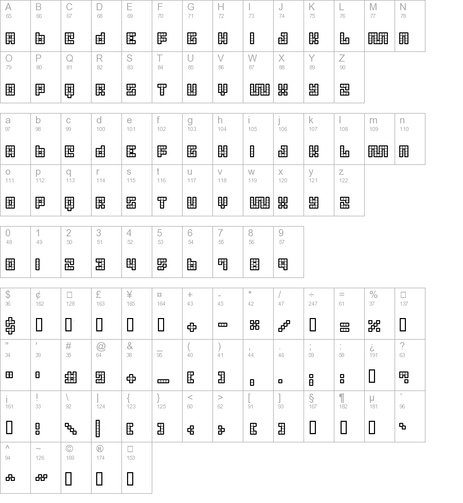 TrueType font - Blueprint.