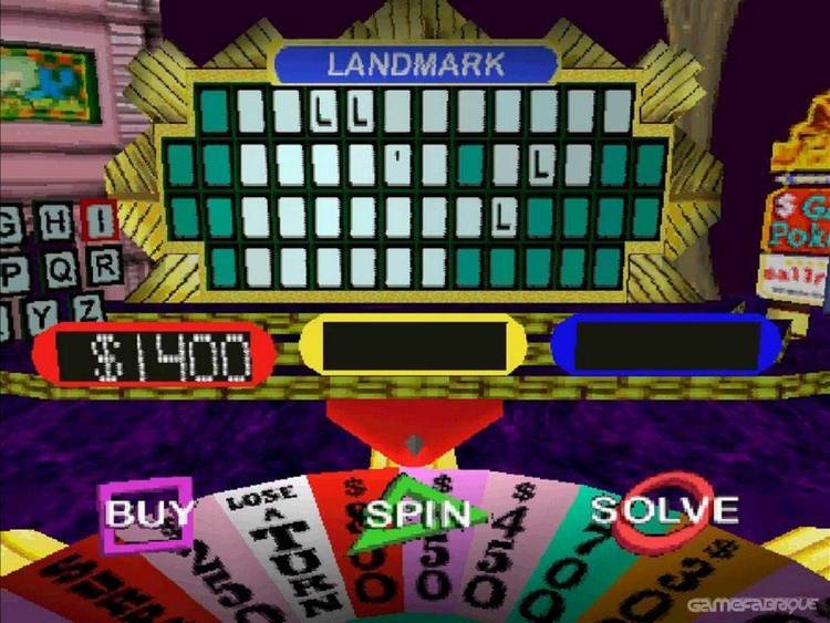 A game which combines elements of Wheel of Fortune, Jeopardy and Trivial Pursuit. The goal is to solve a puzzle by guessing the letters which comprise it.