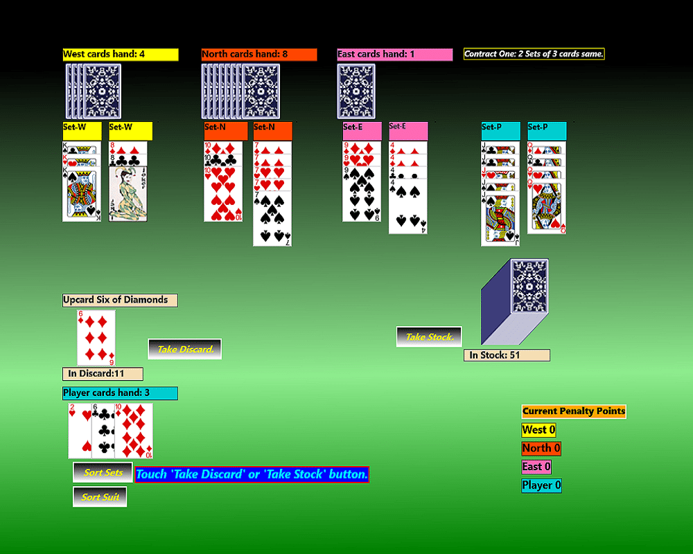 Canasta card game for Windows.