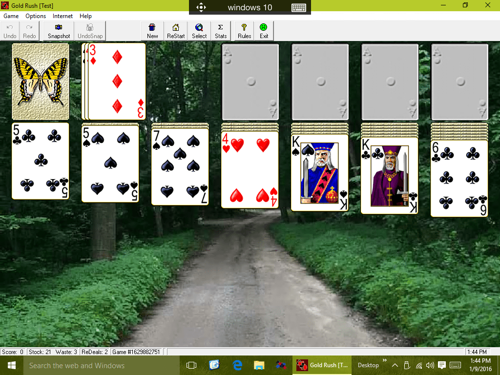 Solitaire game for Windows.