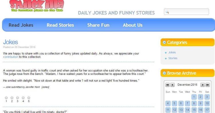 A daily "fortune" program that includes a database of jokes.