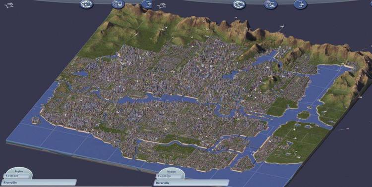 A large city for use with simcity.