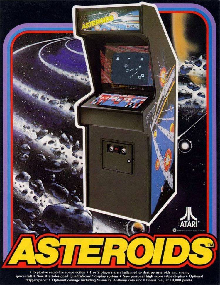An arcade game like Atari's Galaga.