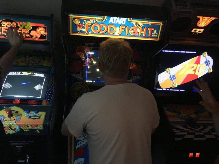 Galactic food fight arcade game.
