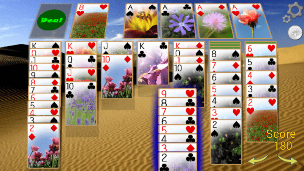 Idiot's Delight. Another solitaire card game for the PC.