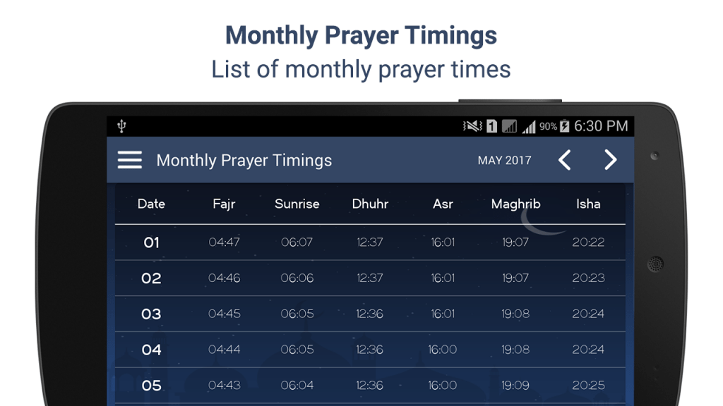 Calculates Muslim prayer times for any date anywhere in the world.