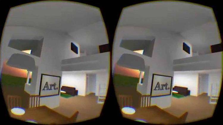 Virtual Reality file, walk through a house.