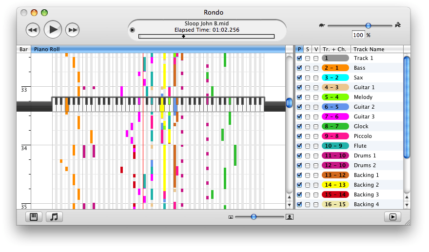 ROL to MIDI music file conversion.