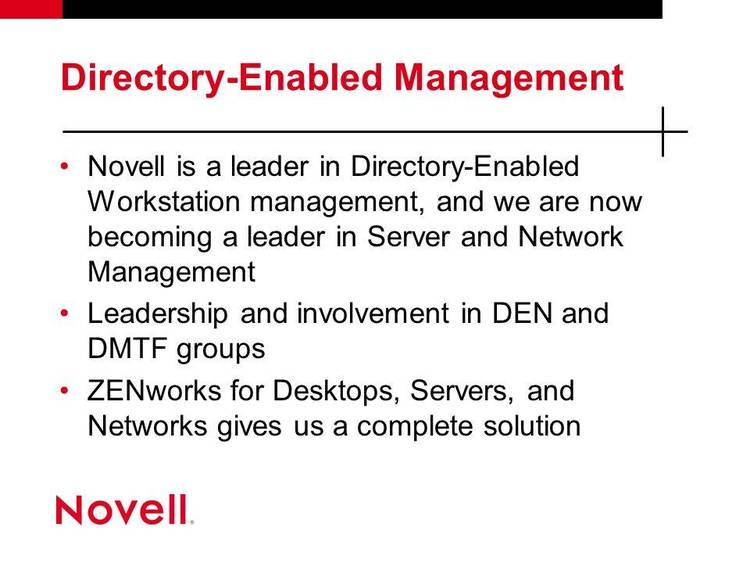 Workstation Configuration Management Solution for Novell Networks.