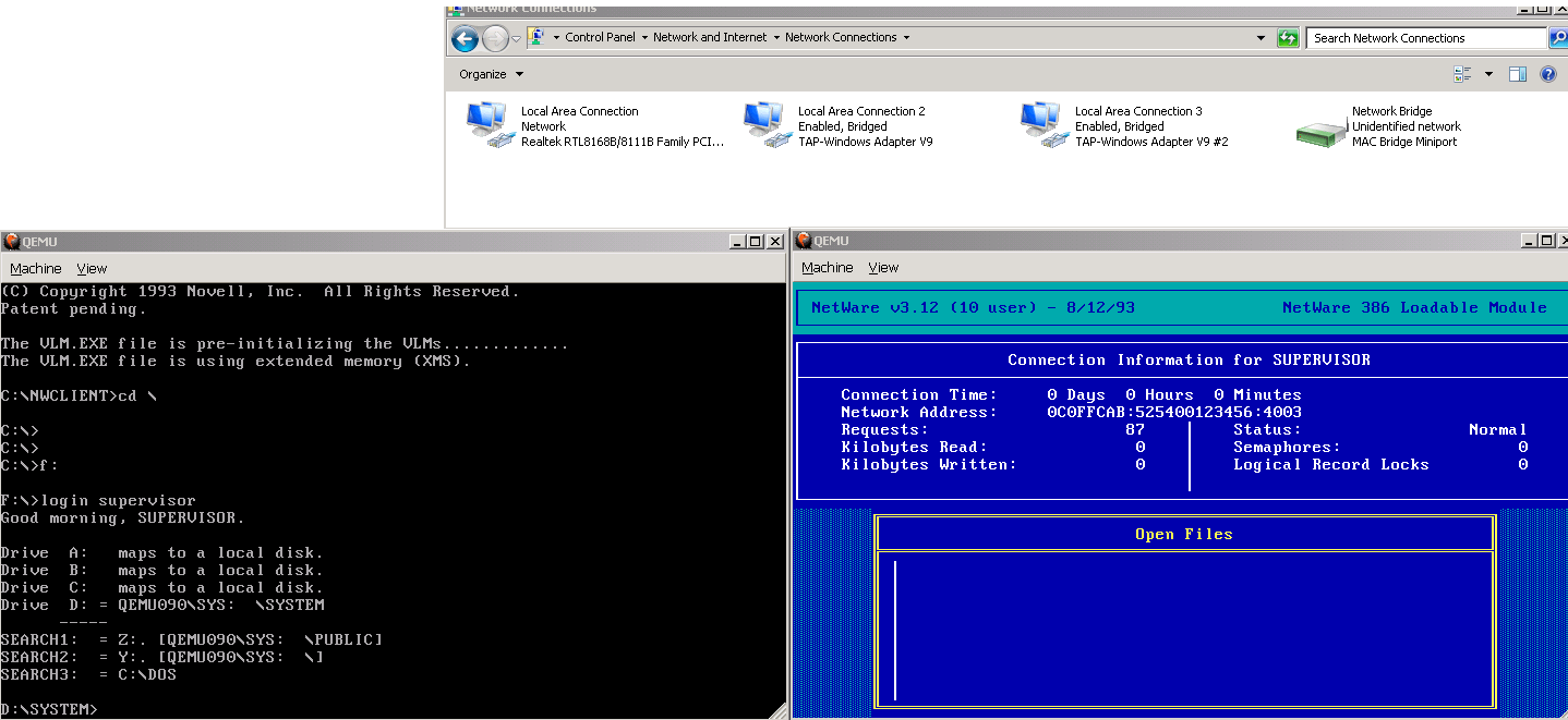 Windows utility. Broadcast messages on a Novell network.