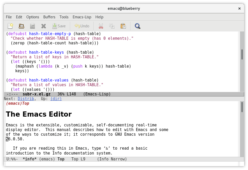 GNU EMACS for OS/2 2.0. Requires HPFS. Part 1 of 7.