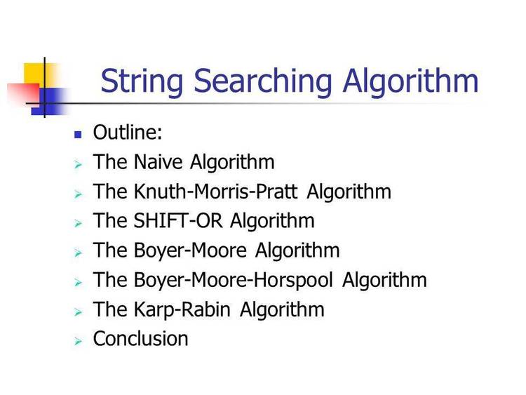 Boyer-Moore search algorithm in TP4.