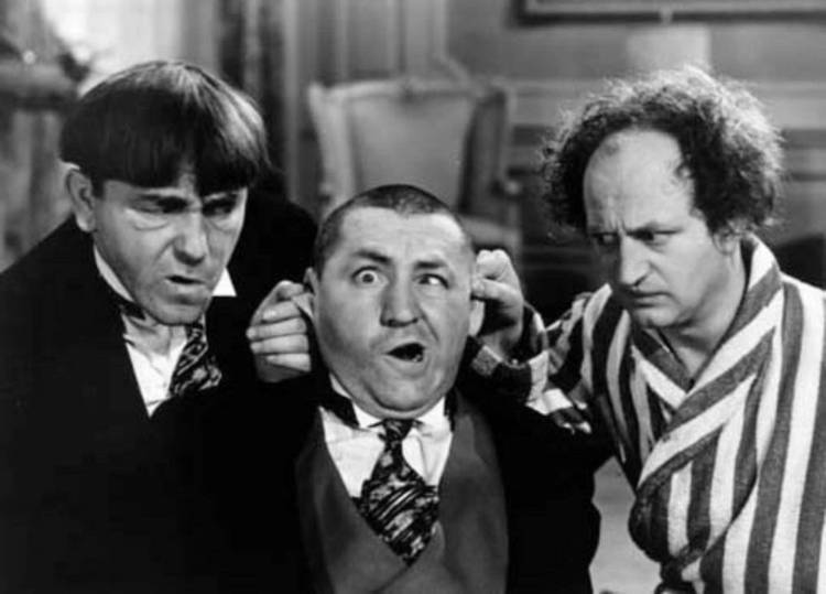 Print shop graphics of the 3 stooges.