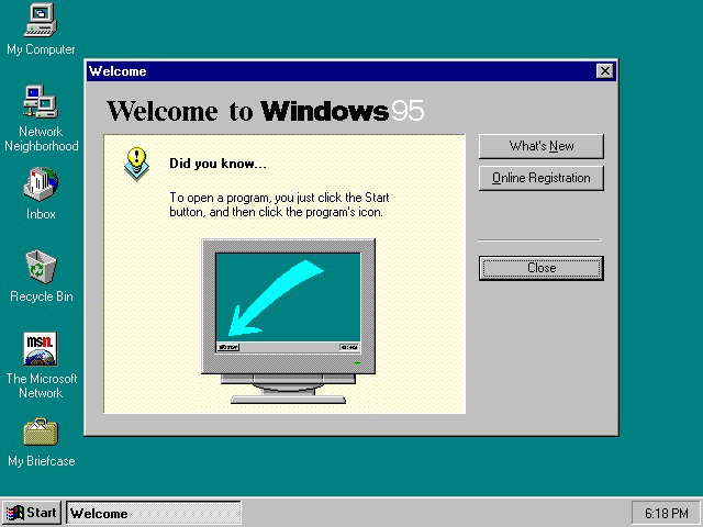 Windows 95 online support assistant from microsoft products support.