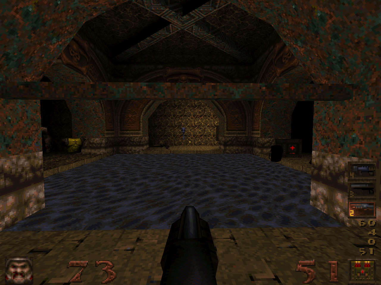Screen shots from Quake, include two 640x480 TIFF's.