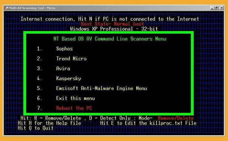 McAfee's virus scanner for DOS.