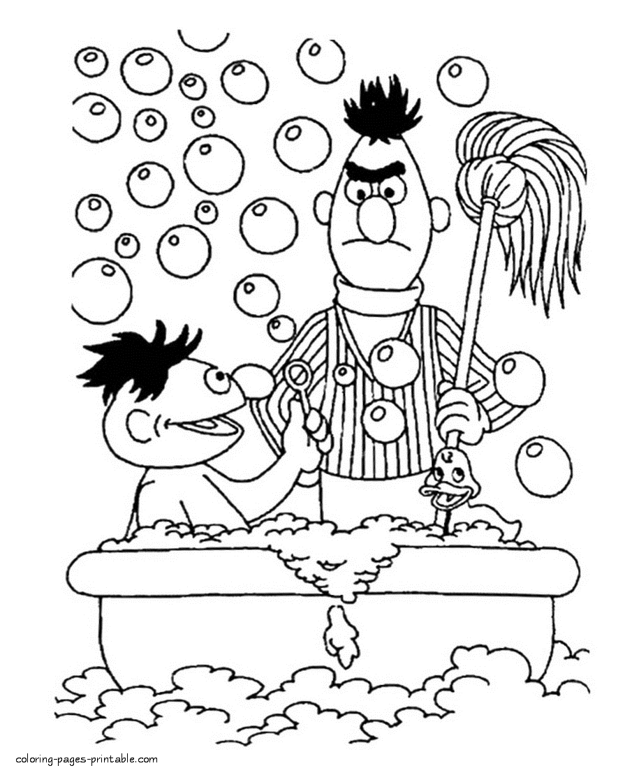 Bert's Christmas coloring program for kids.