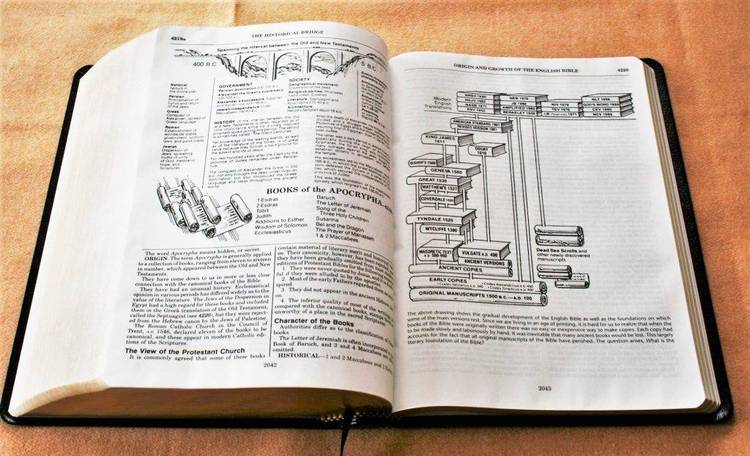 Bible companion study aid. Maps, charts, texts, etc. Very useful.