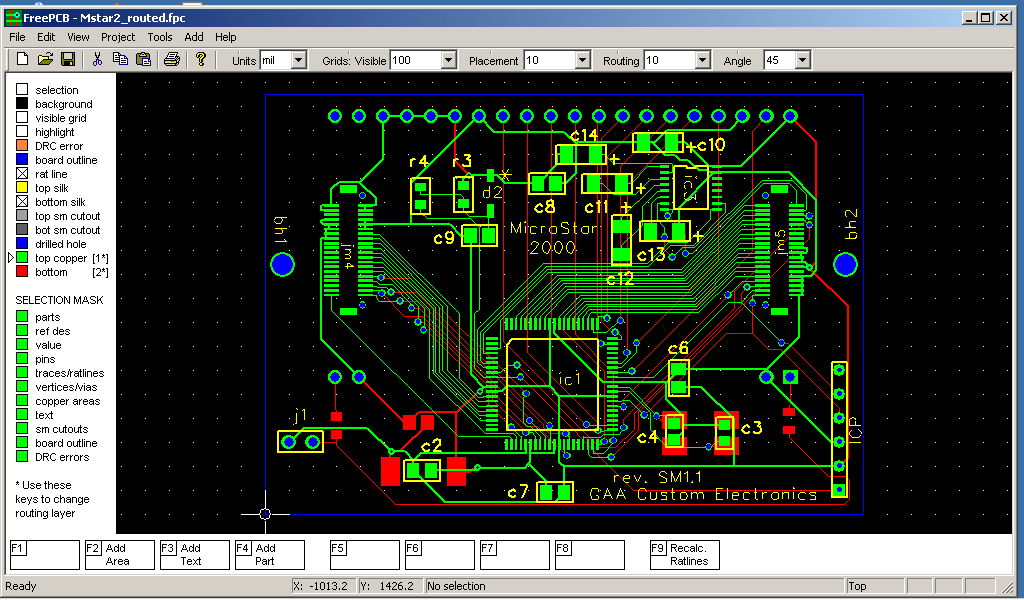 This is a vector based PCB circuit layout program for designing printed circuit boards. It contains auto-routing functions as well as parts libraries and a number of other functions. Part 1 of 3.