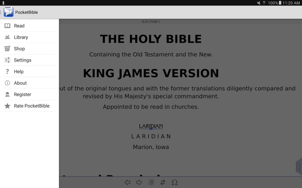 New American Standard computer Bible reference demo.