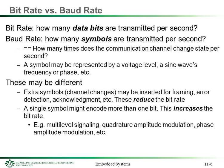 Excellent tutorial on bits-per-second,baud,and other communication info.
