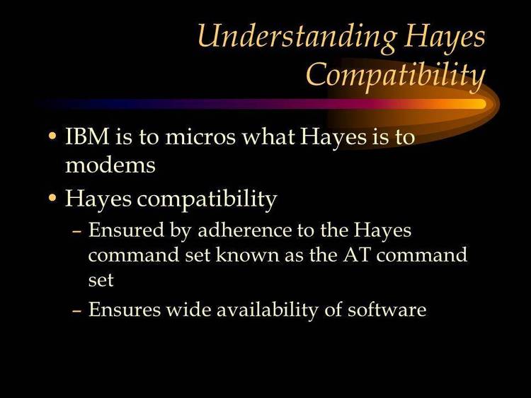 Updated list of the complete Hayes AT command language.