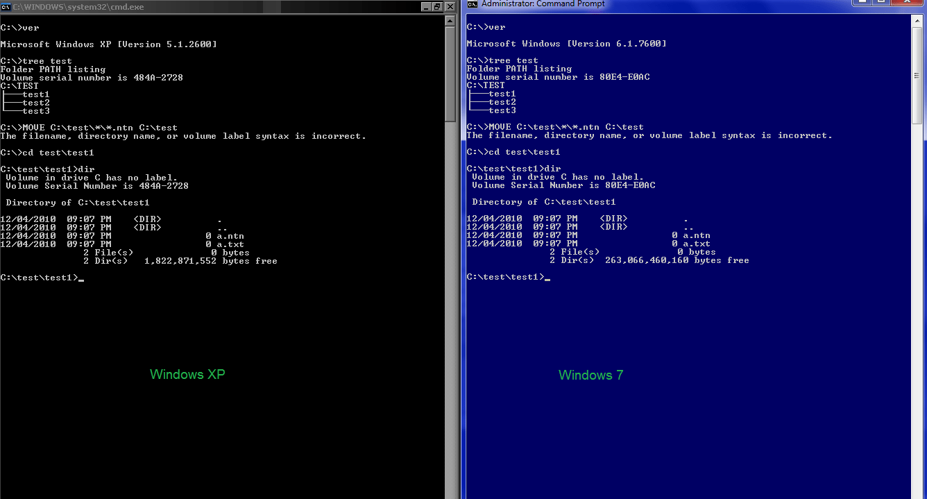Recursive dir change & execute DOS commands.