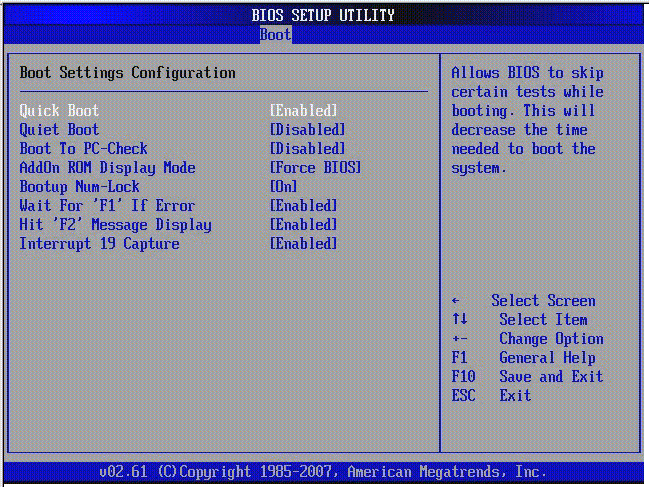 Replace loading messages during bootup with a nice status screen showing % boot complete. Requires VGA card and EGA/VGA monitor.