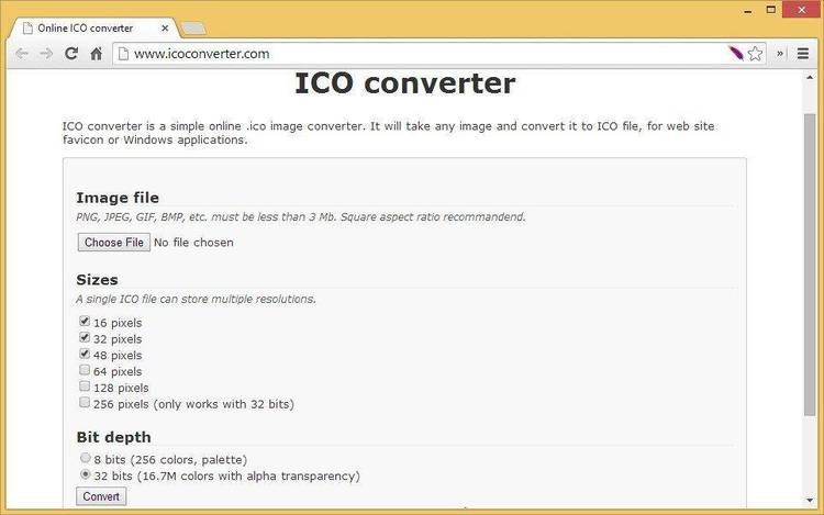 Converts .BMP to an .ICO (icon) file.