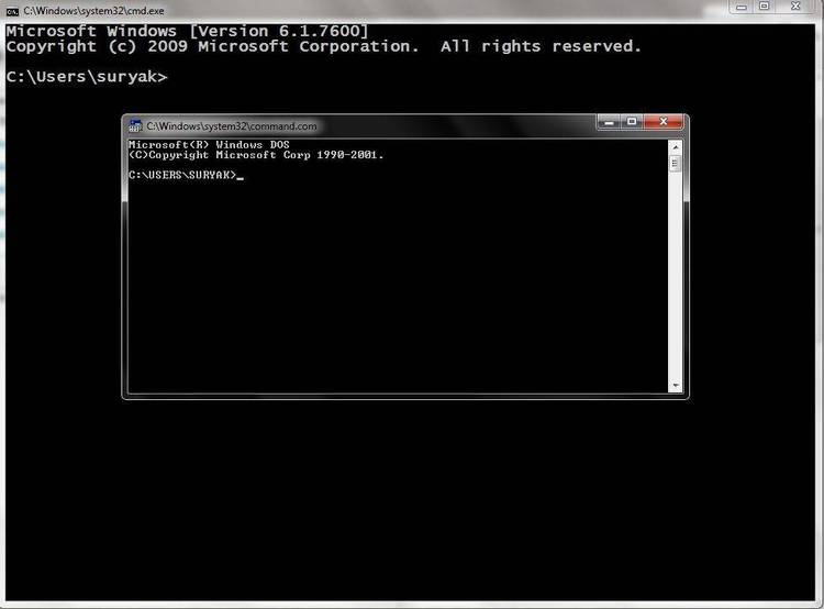 Freeware Command.Com emulator for Windows. Has majority of DOS's internal and some external commands. Runs both DOS and Windows apps.